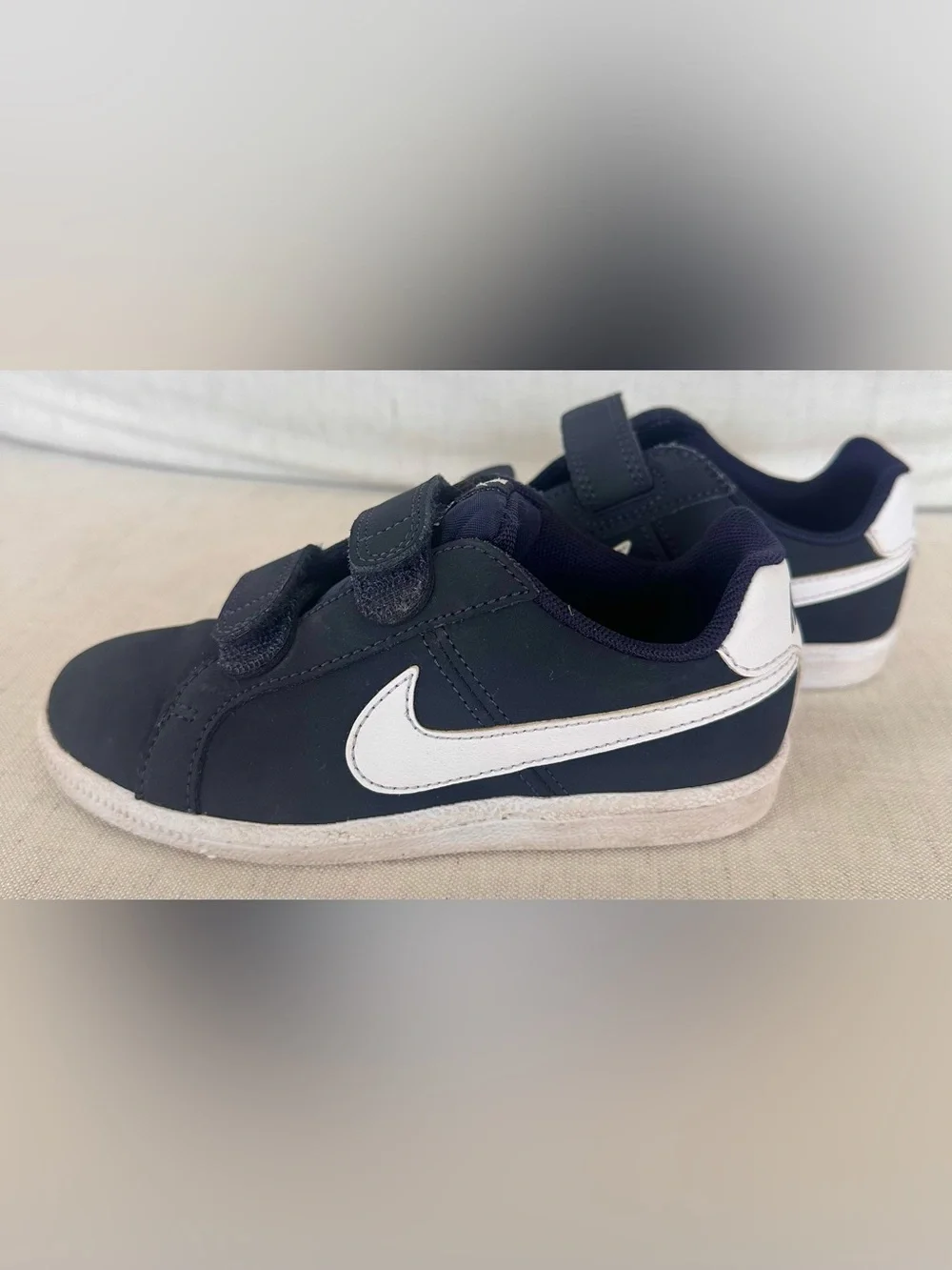 Nike Court Royale Navy Blue White Velcro Sneakers Toddler Size 11C